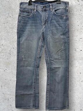 T.K. Axel Wolcott Vintage Bootcut Distressed Jeans Size 33x32
